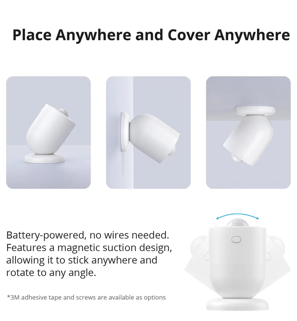Botão Sem Fio SONOFF SNZB-01P Zigbee - Sensor de Presença - Controle Inteligente - eWeLink