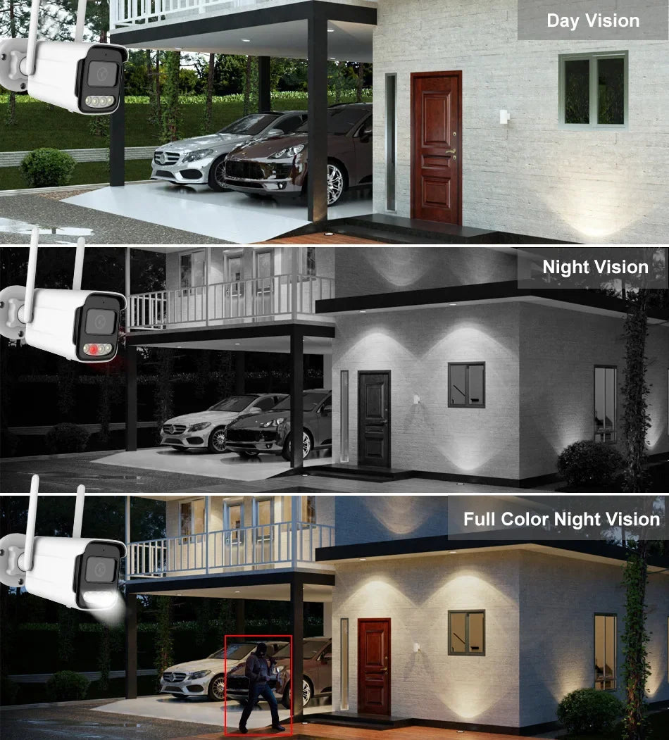 Tuya wifi câmera ip sem fio hd 5mp ai humano detectar câmera cctv bala vigilância ao ar livre proteção de segurança à prova dwaterproof água cam