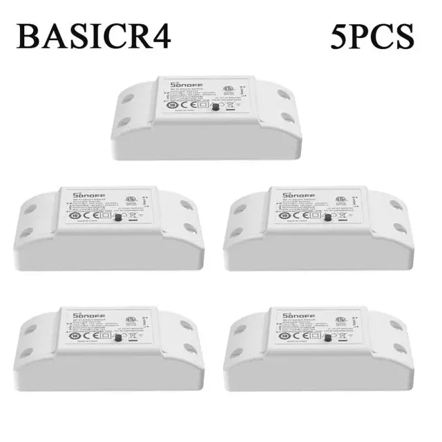 1-10 pces sonof basicr4 wifi interruptor inteligente remoto temporizador de voz suporte de controle remoto assistente de casa alexa alice ewelink app