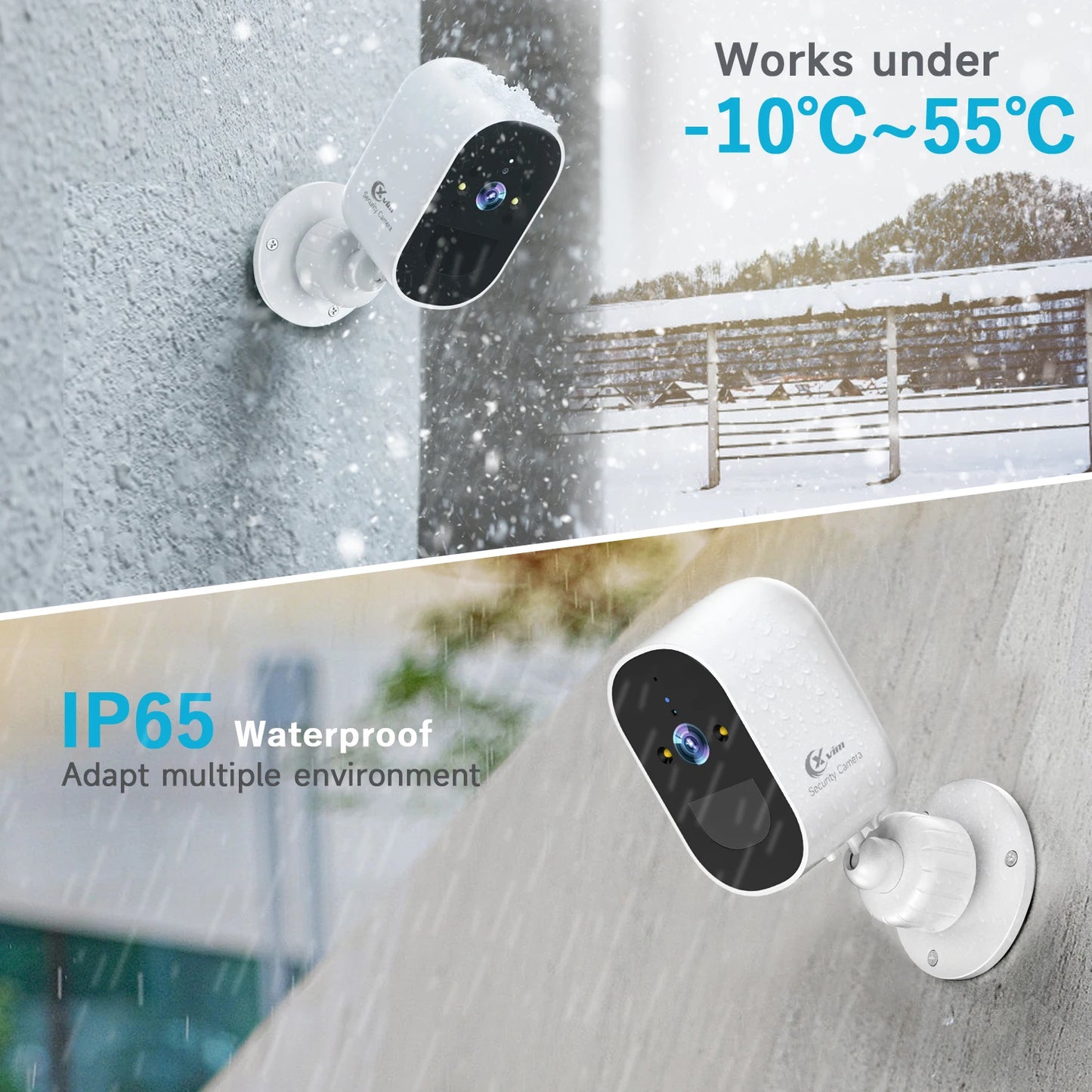 Câmera IP XVIM 1080P Wi-Fi — Visão Noturna, Bateria 5200mAh e IP66
