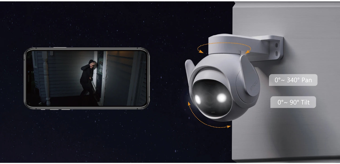 Câmera IMOU Cruiser 2 5MP 3K WiFi - PTZ 360° - Rastreamento IA - Visão Noturna Colorida