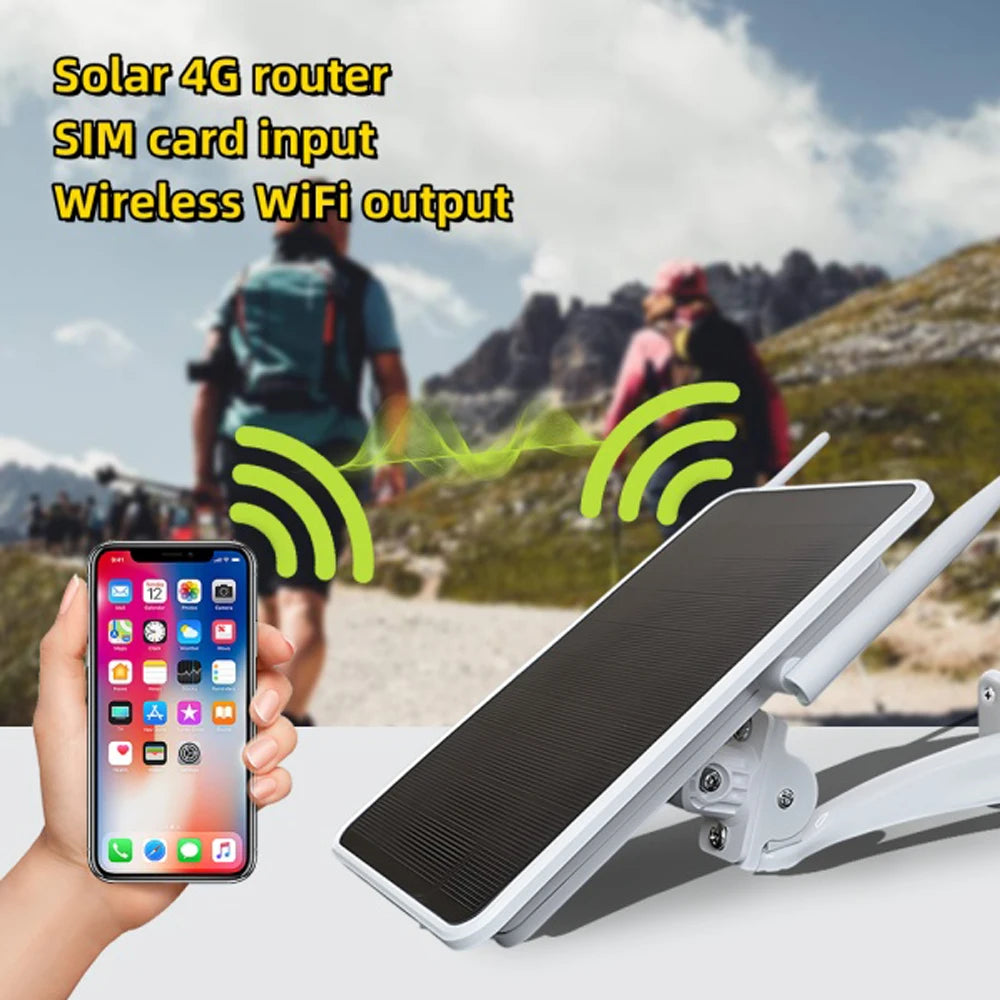 Roteador solar 4g, 6w, 10w, 15w, repetidor wi-fi, movido a energia solar, tudo em um, alcance wi-fi 50m, ip66, à prova d'água, total de baterias de 12000mah