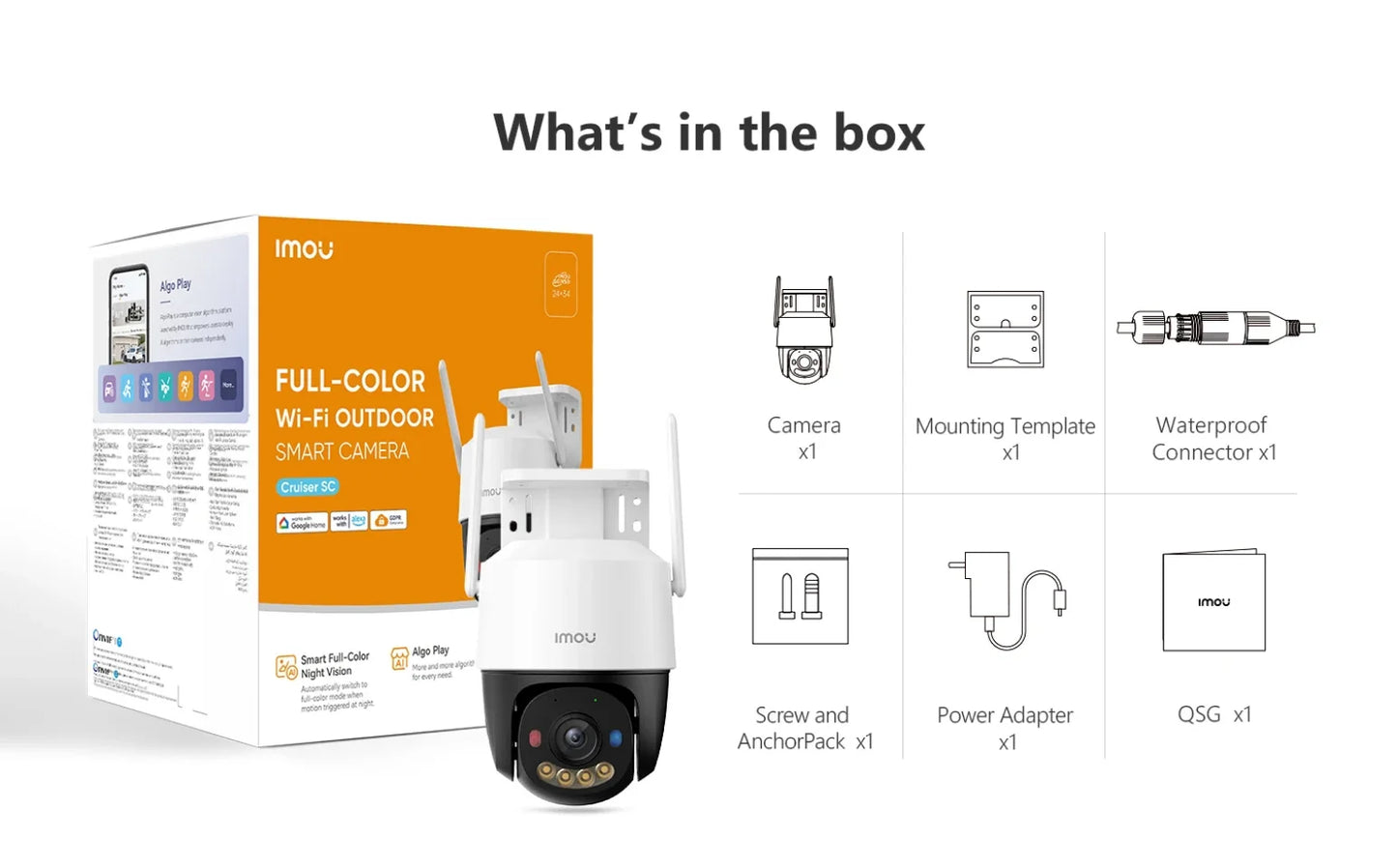 Câmera IMOU Cruiser SC 8MP 4K WiFi/PoE - Rastreamento Inteligente - Visão Noturna Colorida