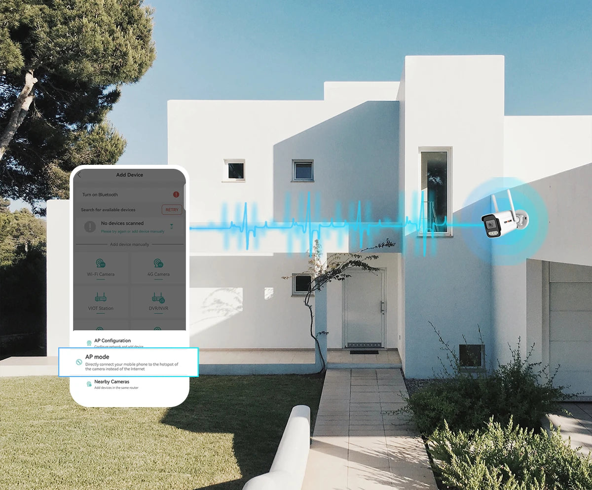 Câmera TPTEK 8MP 4K WiFi IP Bullet com IA Humana e Visão Noturna 30m IP66