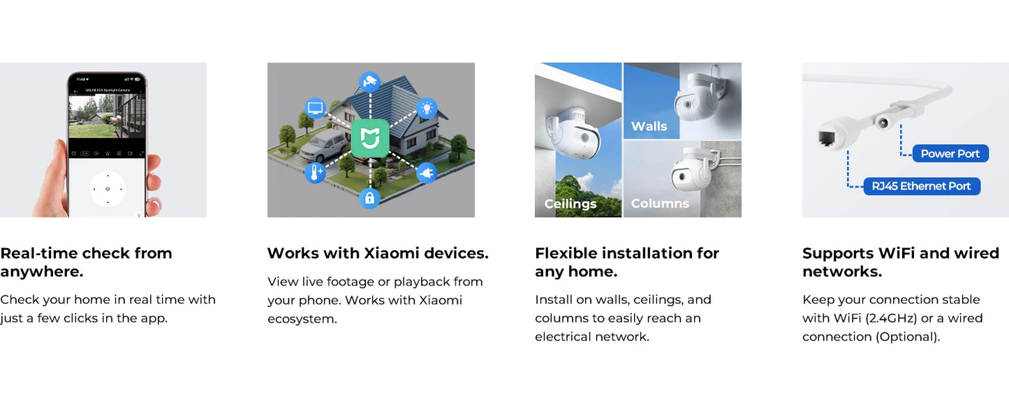 Câmera IMILAB EC5 Floodlight 2K 3MP 360° com Holofote 400Lm e Rastreamento Humano