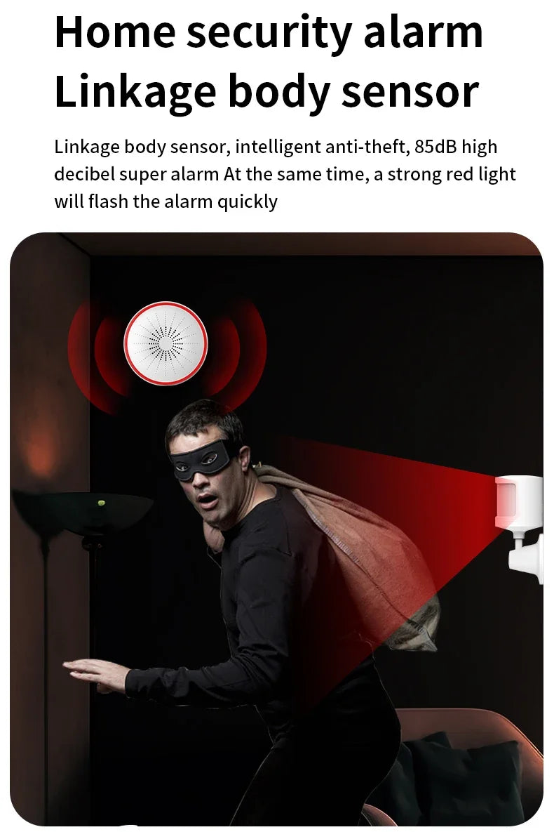 Tuya wifi zigbee sirene sem fio ligado inteligente som-luz alarme chifre detector agarrado emits instantâneo som-luz alarme app contr