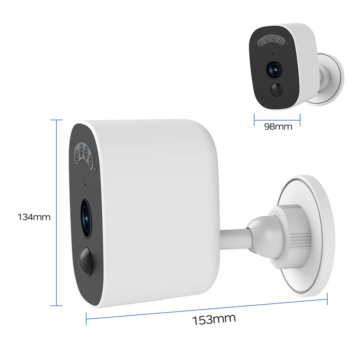 Câmera Solar Externa JOOAN 2K HD com Wi-Fi 2.4G, Vigilância Sem Fio, Detecção Humana e Vídeo Noturno Colorido com Áudio e Bateria