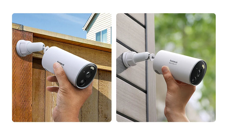 Câmera de Segurança Baseus B1 2K WiFi Sem Fio com Bateria 7800mAh, Gravação 24/7 e Armazenamento Interno 8GB