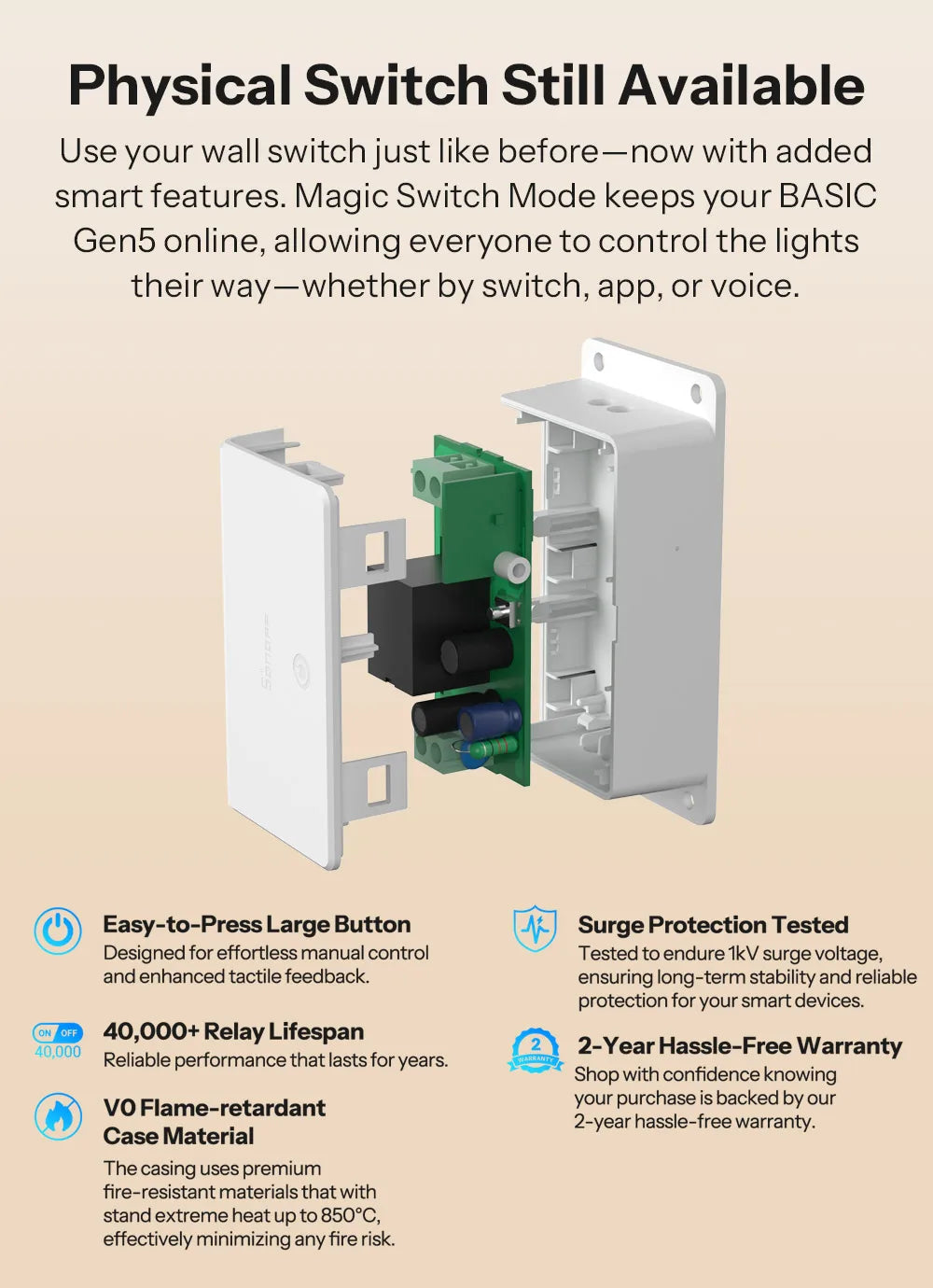 Sonoff básico gen5 matéria wifi interruptor inteligente casa inteligente temporizador de controle remoto diy interruptor inteligente trabalho com homekit alexa