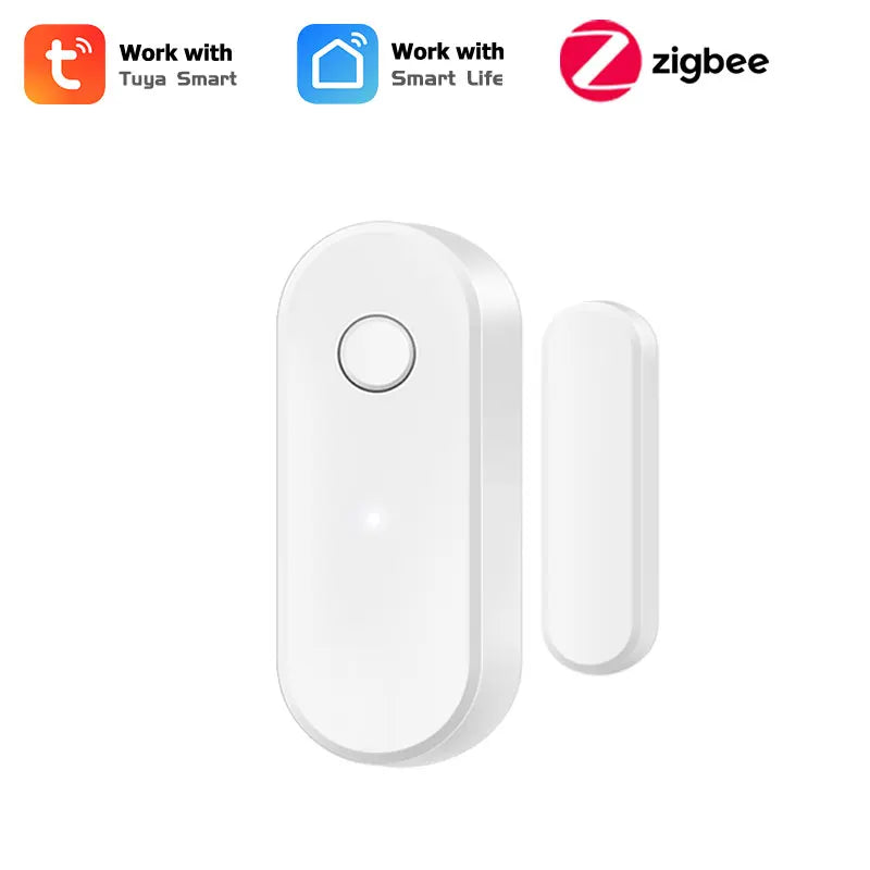 Sensor de Porta e Janela Zigbee Tuya - Detector de Abertura - Smart Life App - Requer Gateway