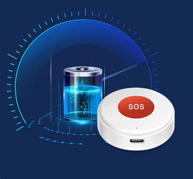 Tuya wifi sos botão uma chave de emergência sem fio alarme segurança dispositivo pânico para idosos crianças segurança em casa vida inteligente app remoto