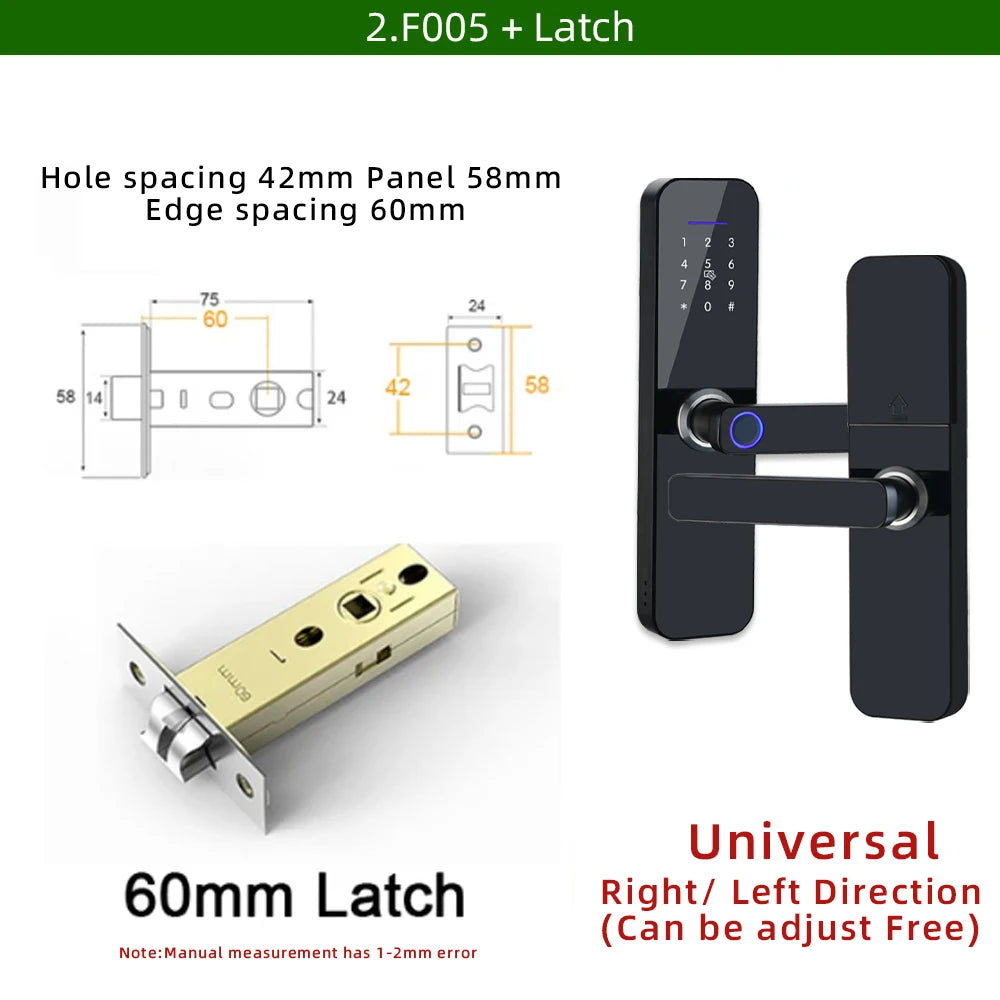 Raykube f005 ip65 à prova dip65 água tuya wifi fechadura eletrônica inteligente com impressão digital/cartão inteligente/senha/chave/desbloqueio de aplicativo