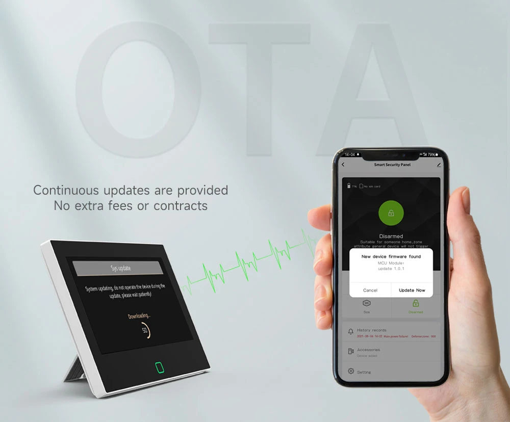 Central Alarme WiFi 4G Tela 7" Touch 150 Zonas Sirene 120dB Bateria 5000mAh Tuya Alexa Staniot SecPanel 7 H700-4G