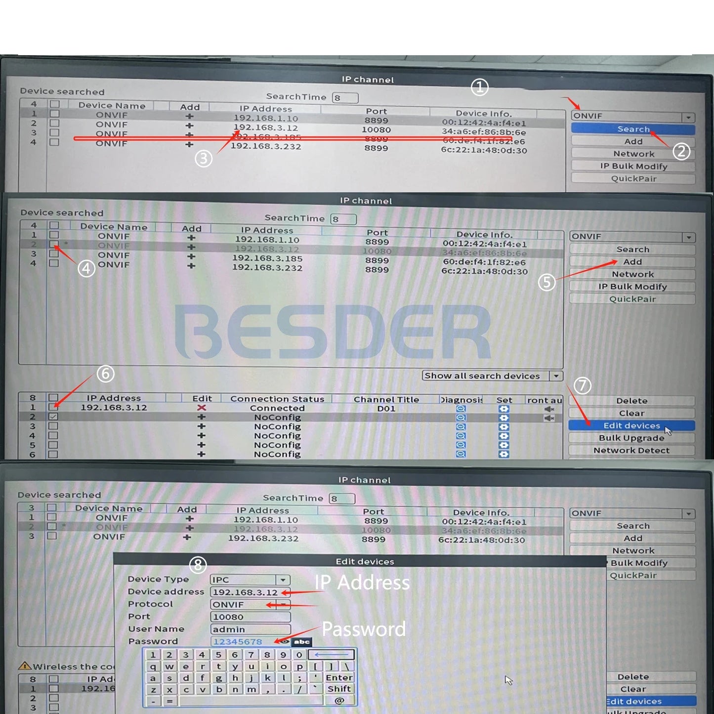 Câmera IP WiFi BESDER 10MP Lente Dupla PTZ 360° Tela Dupla Detecção Humana Visão Noturna Colorida IP66 App O-Kam Pro - BESDER