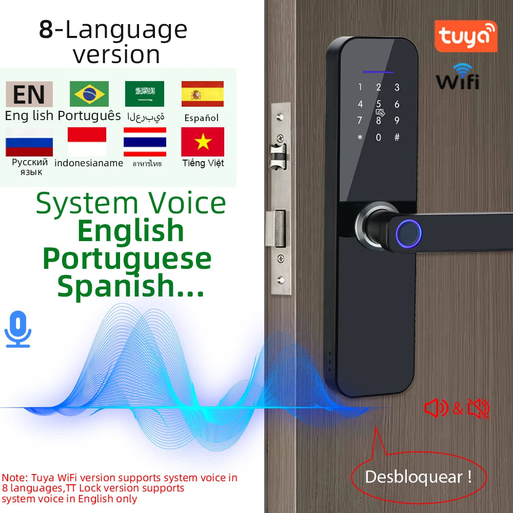 Raykube f005 ip65 à prova dip65 água tuya wifi fechadura eletrônica inteligente com impressão digital/cartão inteligente/senha/chave/desbloqueio de aplicativo