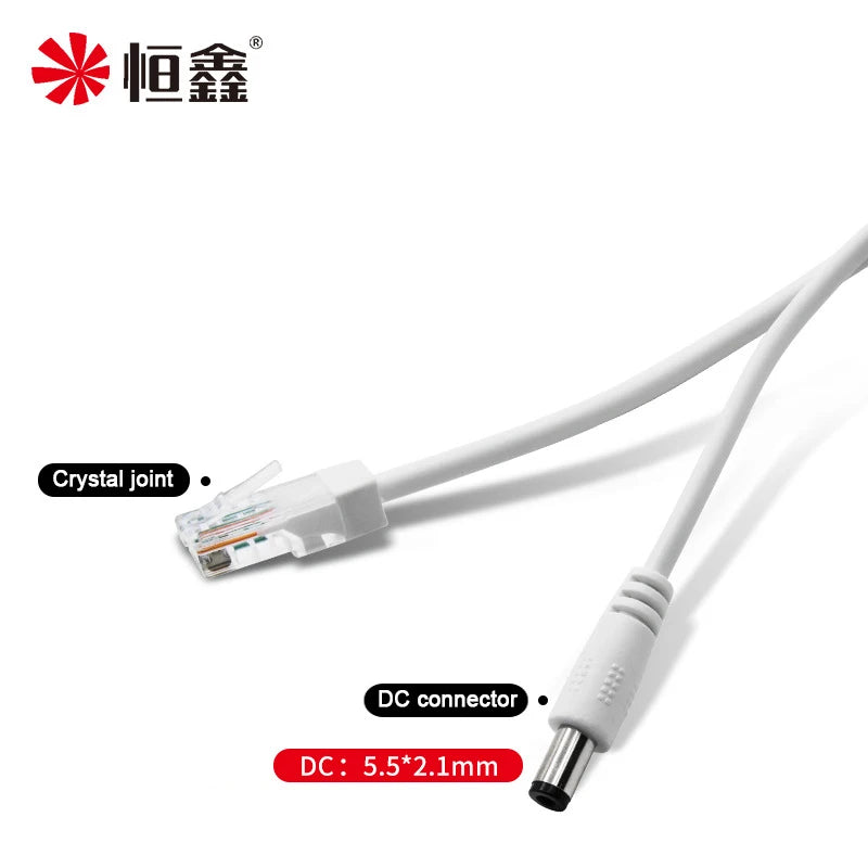 Divisor PoE À Prova D'Água 48V para 12V - Adaptador Vídeo Alimentação Câmera IP Externo Compacto