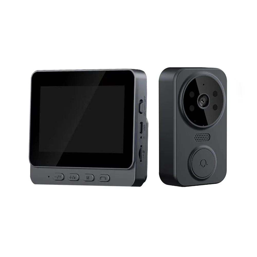 Pacote de câmera de campainha de vídeo sem fio sistema de segurança inteligente com visão noturna 2.4G WiFi HD detecção de movimento e armazenamento em nuvem