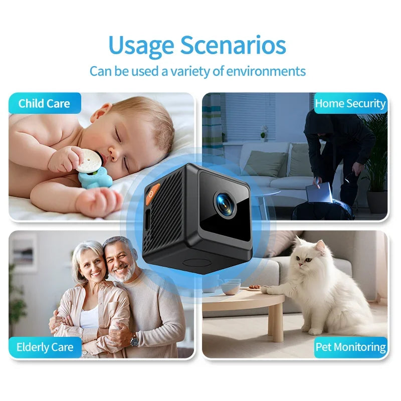 W02 1080p mini proteção de segurança casa visão noturna vigilância acampamento ao ar livre wifi subminiatura câmera casa inteligente cctv vídeo