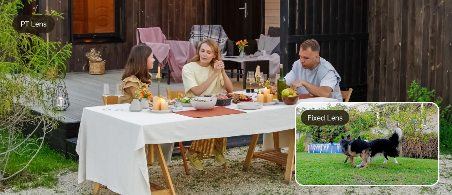 Câmera IMOU Cruiser Dual 2 10MP PTZ WiFi com Lente Dupla, Luz de Alerta Vermelha e Azul, Detecção de Veículos e Pessoas