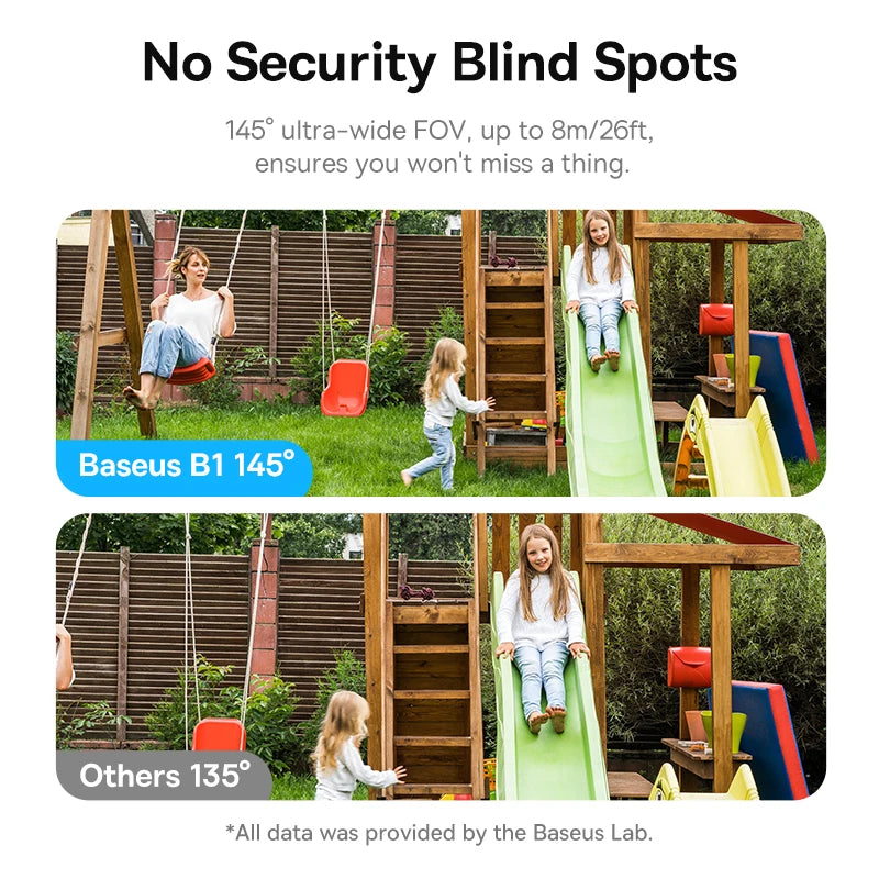 Câmera de Segurança Baseus B1 2K WiFi Sem Fio com Bateria 7800mAh, Gravação 24/7 e Armazenamento Interno 8GB