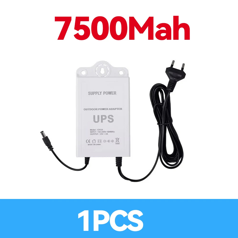 Fonte de Alimentação NOBREAK UPS 12V 2A com Bateria 5400mAh Backup À Prova D'Água para Câmera CCTV DiFang