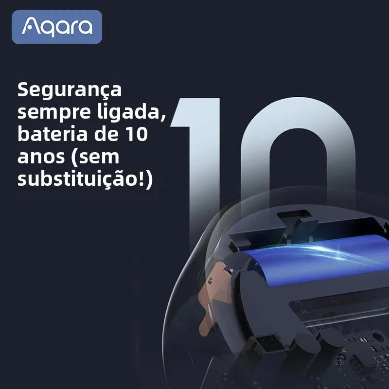 Aqara matéria detector de fumaça sensor monitor alarme incêndio zigbee 3.0 alerta som segurança em casa inteligente trabalho com mi casa homekit app
