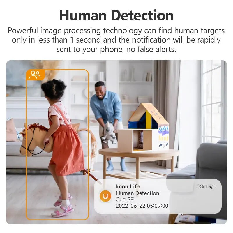 Câmera Interna WiFi 3MP IMOU Cue 2E | Detecção Humana, Alexa, Google e Monitor de Bebê