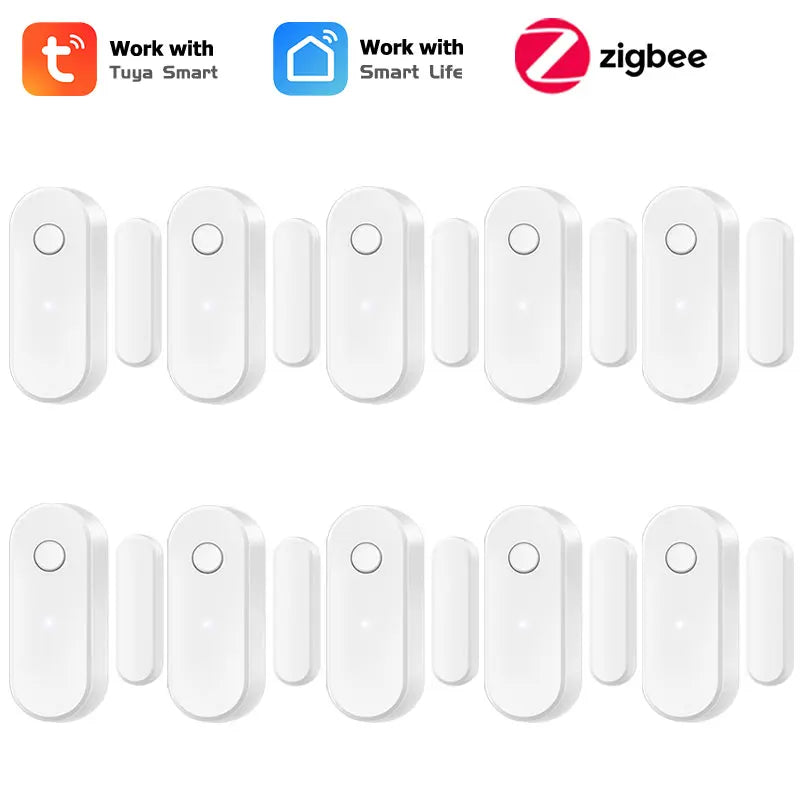 Sensor de Porta e Janela Zigbee Tuya - Detector de Abertura - Smart Life App - Requer Gateway