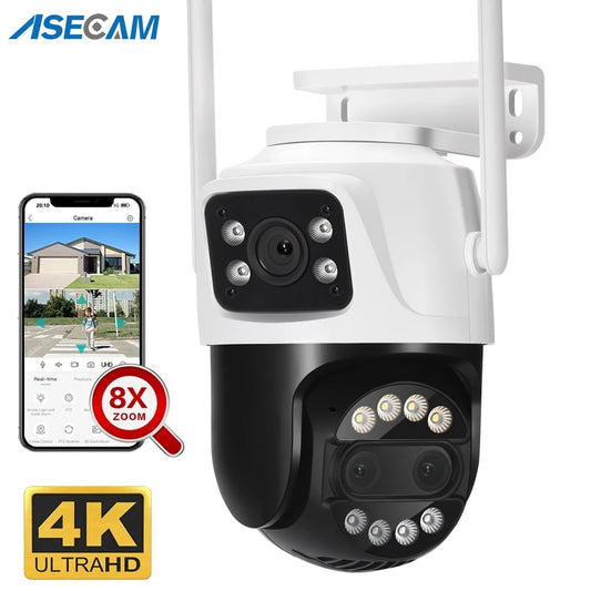 Câmera WiFi 12MP 6K Dome com Zoom 8X Detecção Humana IA Rastreamento Automático Alexa - ASECAM AS60WIC