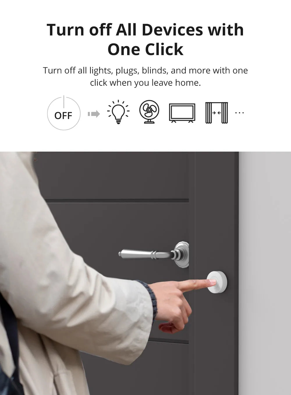 Botão Sem Fio Zigbee 3.0 SNZB-01P Sensor Inteligente Casa Inteligente SONOFF