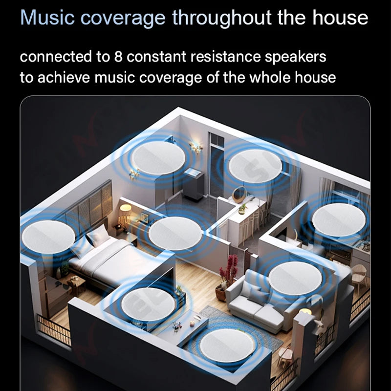 Tuya teatro inteligente música de fundo 4 + 32g android 11 sistema embutido zigbee gateway bluetooth wifi áudio na parede amplificador de potência