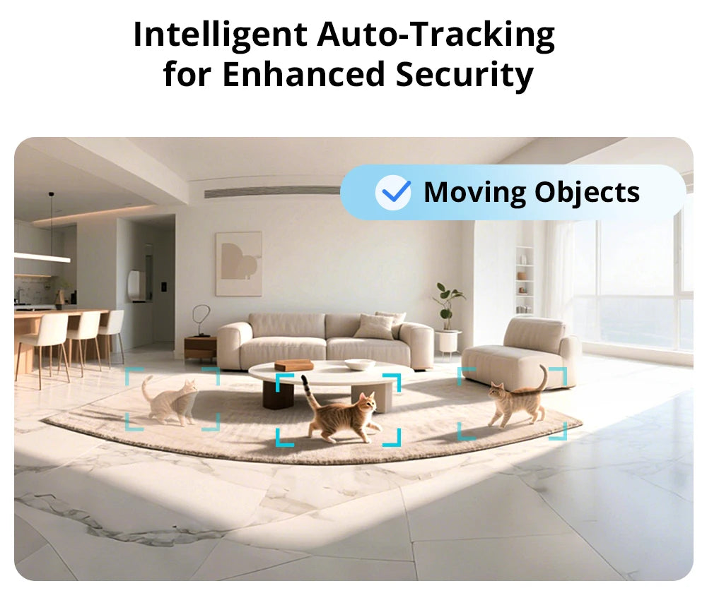 Câmera de Segurança Interna Inteligente 360° com Visão Noturna Detecção IA e Alexa SONOFF CAM Pan-Tilt 2