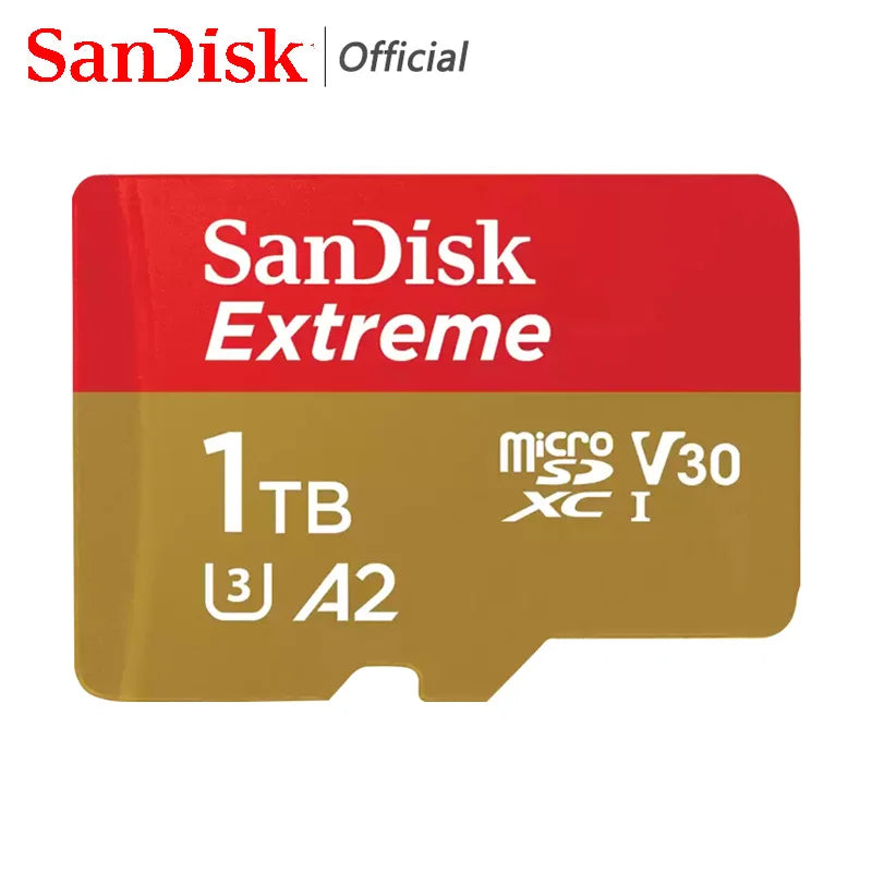 Sandisk ultra micro cartão sd 128gb 256gb u3 4k v30 a2 classe 10 UHS-1 cartão flash 512gb 64gb 1tb cartão microsd/tf para câmera do telefone