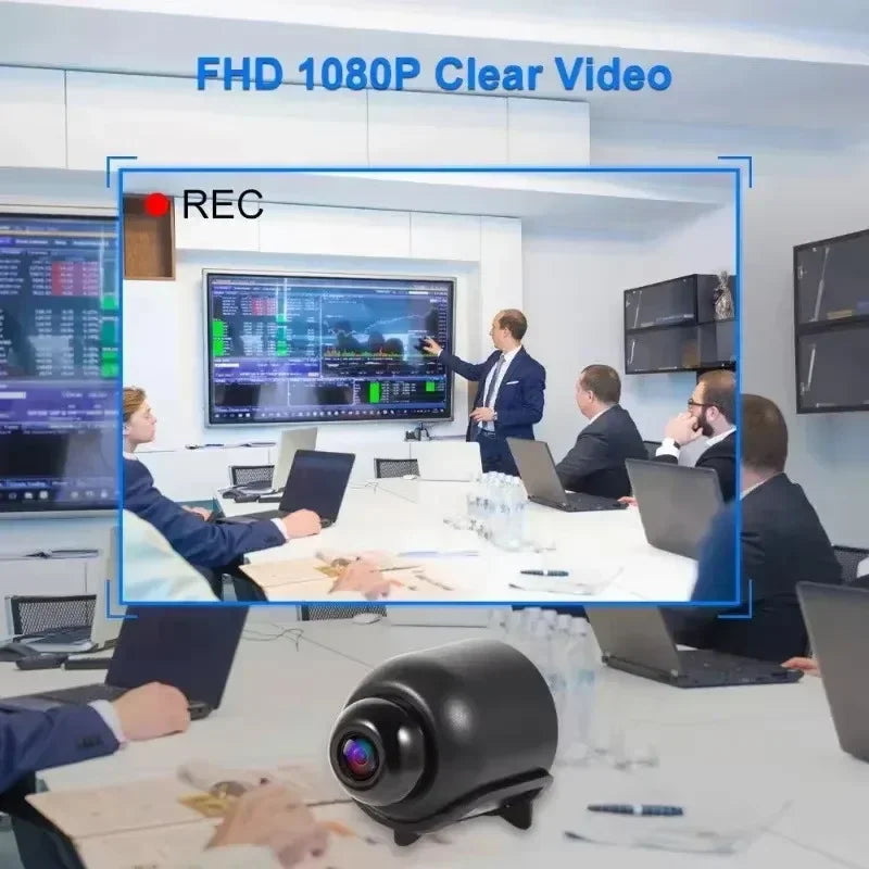 Mini Câmera WiFi 1080P – Vigilância com Visão Noturna e Detecção de Movimento