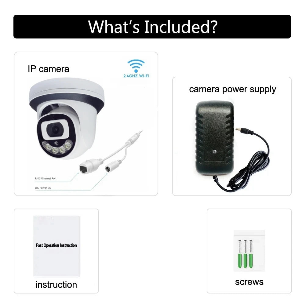 Câmera Dome WiFi 4MP/5MP/8MP | Visão Noturna Colorida, Detecção Humana e Áudio Bidirecional – XM ICSee
