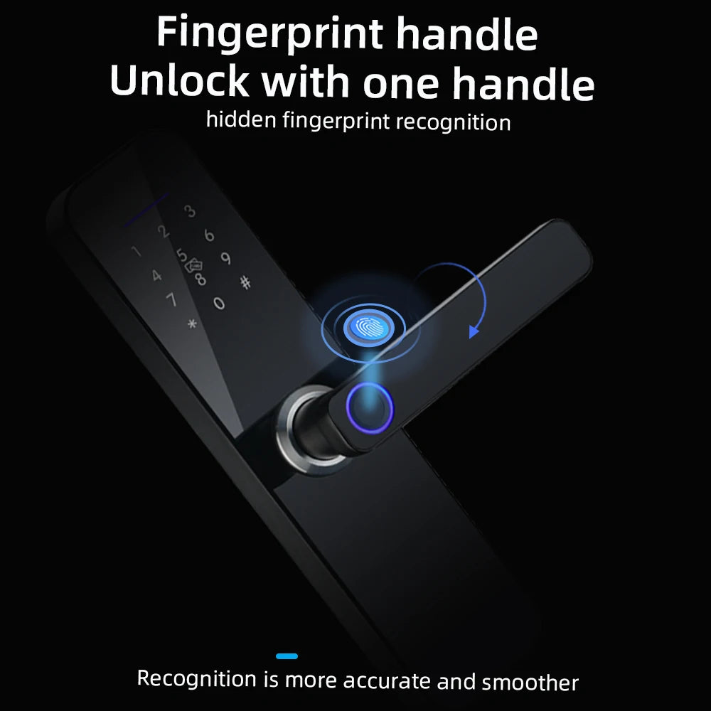 Raykube f005 ip65 à prova dip65 água tuya wifi fechadura eletrônica inteligente com impressão digital/cartão inteligente/senha/chave/desbloqueio de aplicativo