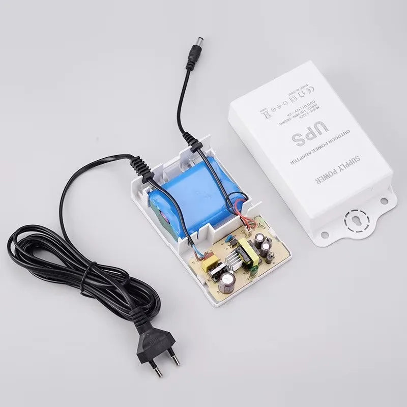 Fonte de Alimentação NOBREAK UPS 12V 2A com Bateria 5400mAh Backup À Prova D'Água para Câmera CCTV DiFang