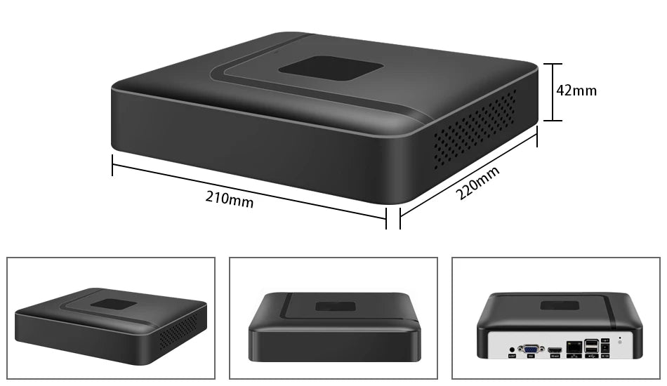 NVR SMAR H.265 - 8/16/32 Canais - Suporta Câmeras 4K 8MP - Detecção Facial - Onvif