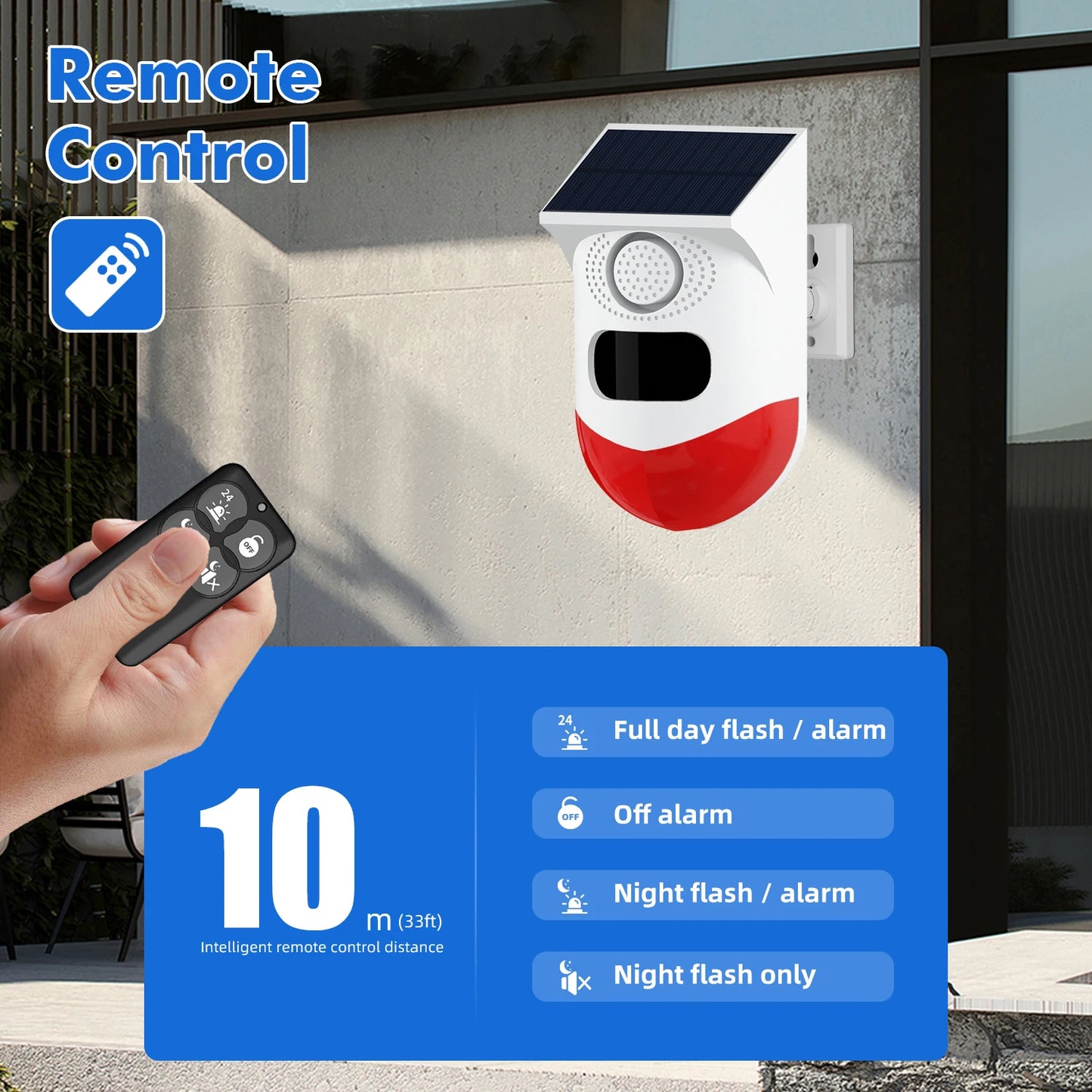 Alarme infravermelho solar ao ar livre PIR, Smart WiFi Siren, impermeável, sem fio, sensor estroboscópico anti-roubo, várias versões disponíveis, 433MHz