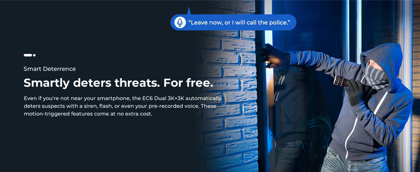 Câmera IMILAB EC6 Dual Pro 10MP 3K+3K WiFi 360° com Visão Noturna Colorida