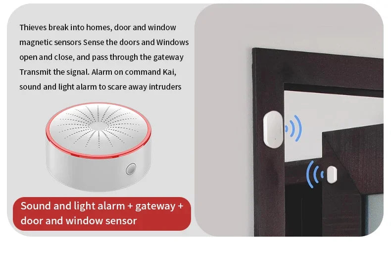 Tuya wifi zigbee sirene sem fio ligado inteligente som-luz alarme chifre detector agarrado emits instantâneo som-luz alarme app contr