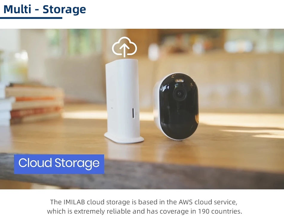 Câmera IMILAB EC4 2.5K 4MP Solar WiFi com Bateria 5200mAh e Zoom 5x IP66