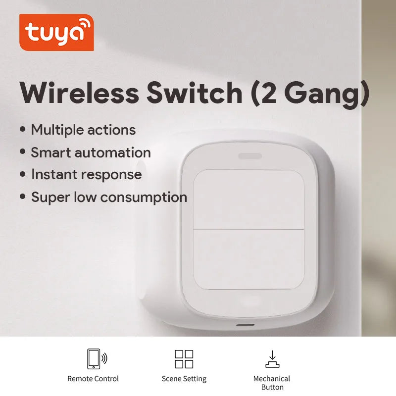 Tuya zigbee wifi interruptor inteligente botão de pressão 2gang 4 cena interruptor cenário sem fio casa inteligente automação controle remoto residencial