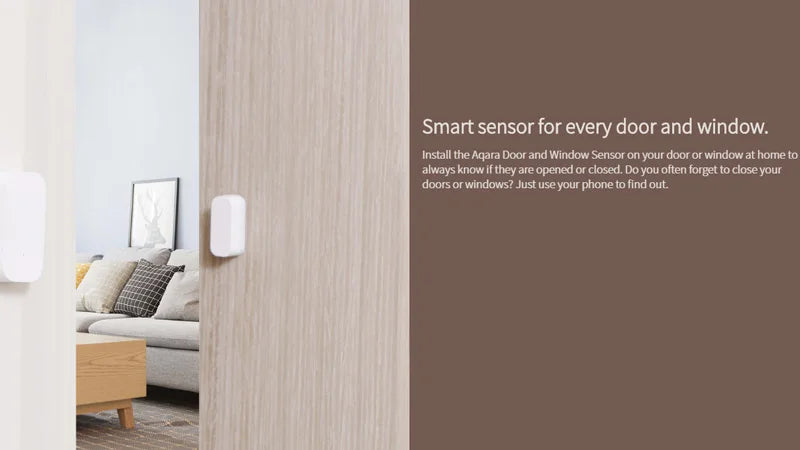 Sensor de Porta e Janela Inteligente Aqara Zigbee Mini Sensor de Porta Conexão Sem Fio Alarme Casa Inteligente para MiHome Gateway HomeKit