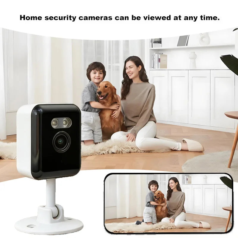 2mp hd wifi câmera de segurança mini câmera de vigilância em casa interior visão noturna duas maneiras áudio detecção humana 2.4g ip cam