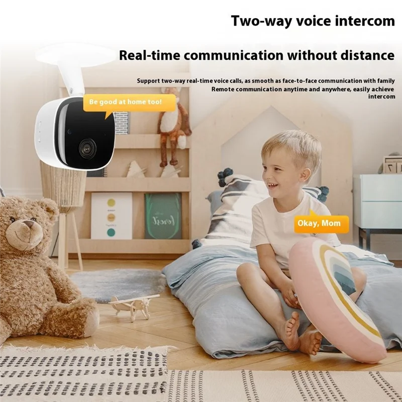 Câmera wi-fi para casa inteligente, 1080p, hd, mini monitor de segurança para bebê, áudio portátil, visão noturna infravermelha, detecção de movimento