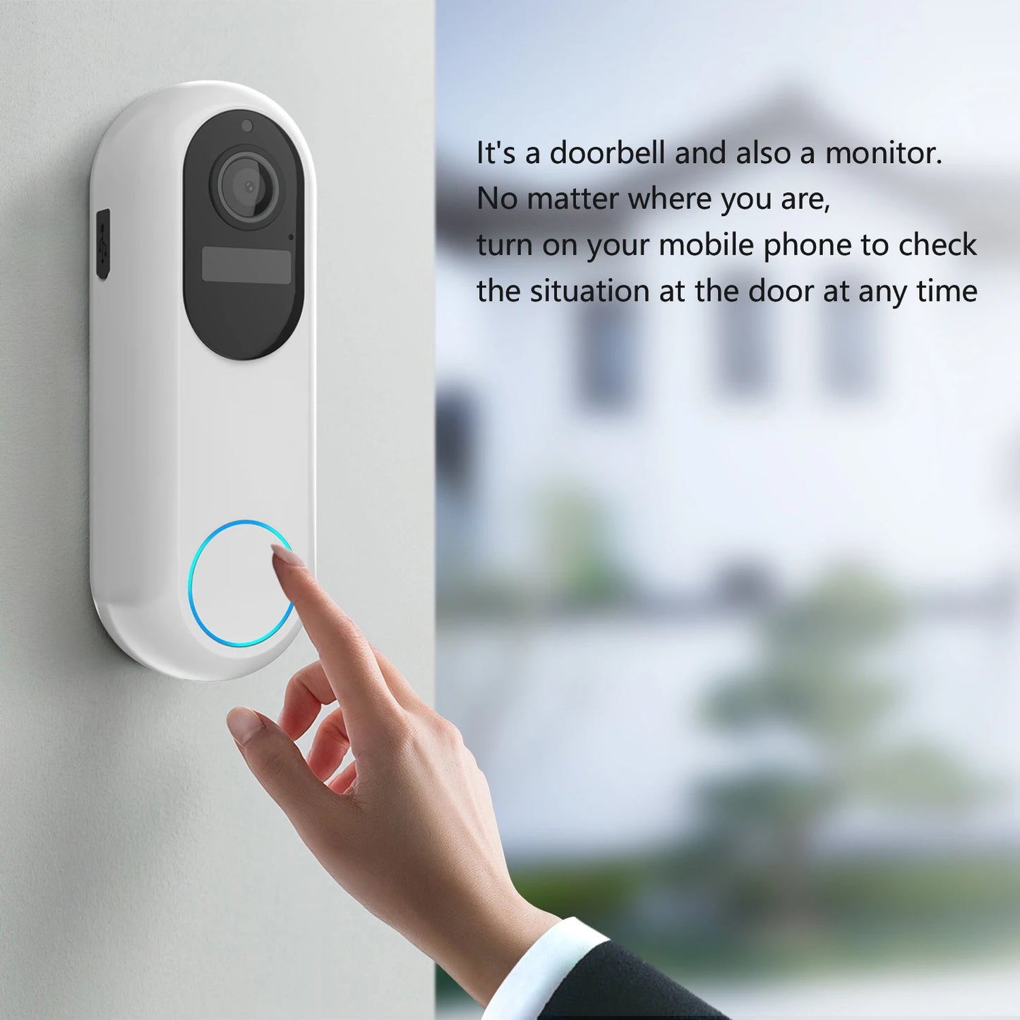 Tuya campainha de vídeo inteligente à prova dwaterproof água visão noturna segurança em casa 1080p câmera digital visual intercom 2.4ghz 5ghz wi fi campainha