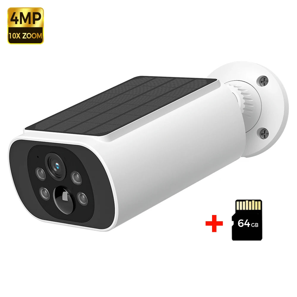 Câmera ALEVIO 2.5K 4MP Solar WiFi Dual Band com IA Quádrupla e Zoom 10x IP67