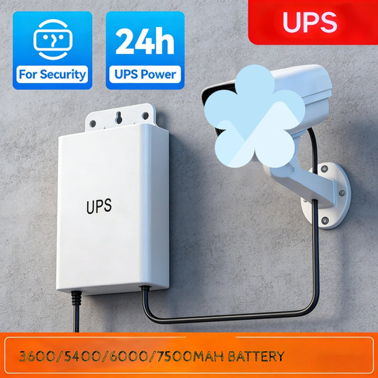 Fonte de Alimentação NOBREAK UPS 12V 2A com Bateria 5400mAh Backup À Prova D'Água para Câmera CCTV DiFang