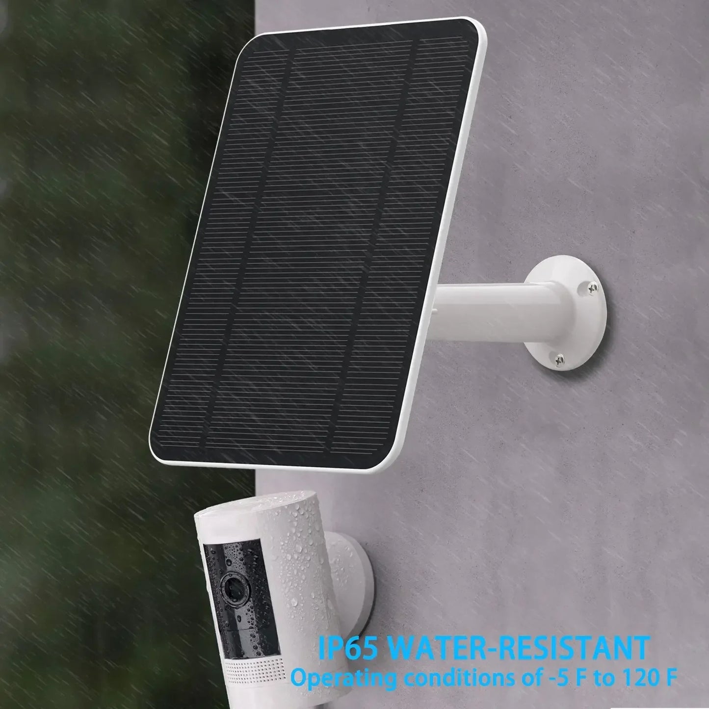 Painel Solar 4W para Câmera Ring Stick Up Cam com Cabo 4m Montagem Parede Alimentação Contínua Shyueda